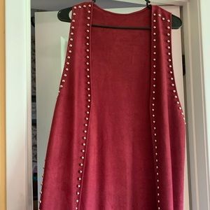 Crazy Train Maroon Fringe Duster